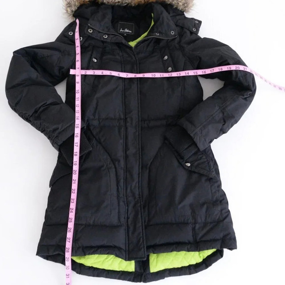 Sam Edelman Black Parka with Faux Fur Trim Hood Size Small - Picture 4 of 15